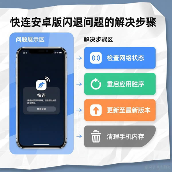 快连安卓版闪退怎么解决？